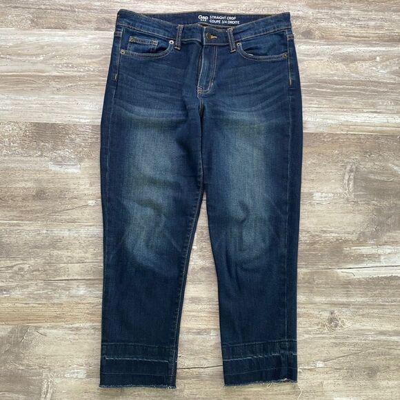 GAP Jeans Straight Crop Coupe 3/4 Droite Womens Size 6 - Picture 1 of 6